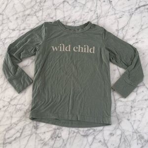 Baby Sprouts Bamboo Wild Child LS Shirt Sz 2T